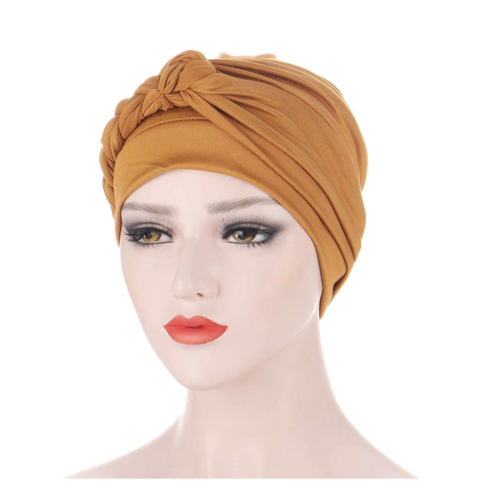 thumbnail image 2 of Gorro turbante preatado para el cabello - Poliéster, estilo bohemio, pañuelo elástico para la cabeza, 2 of 2